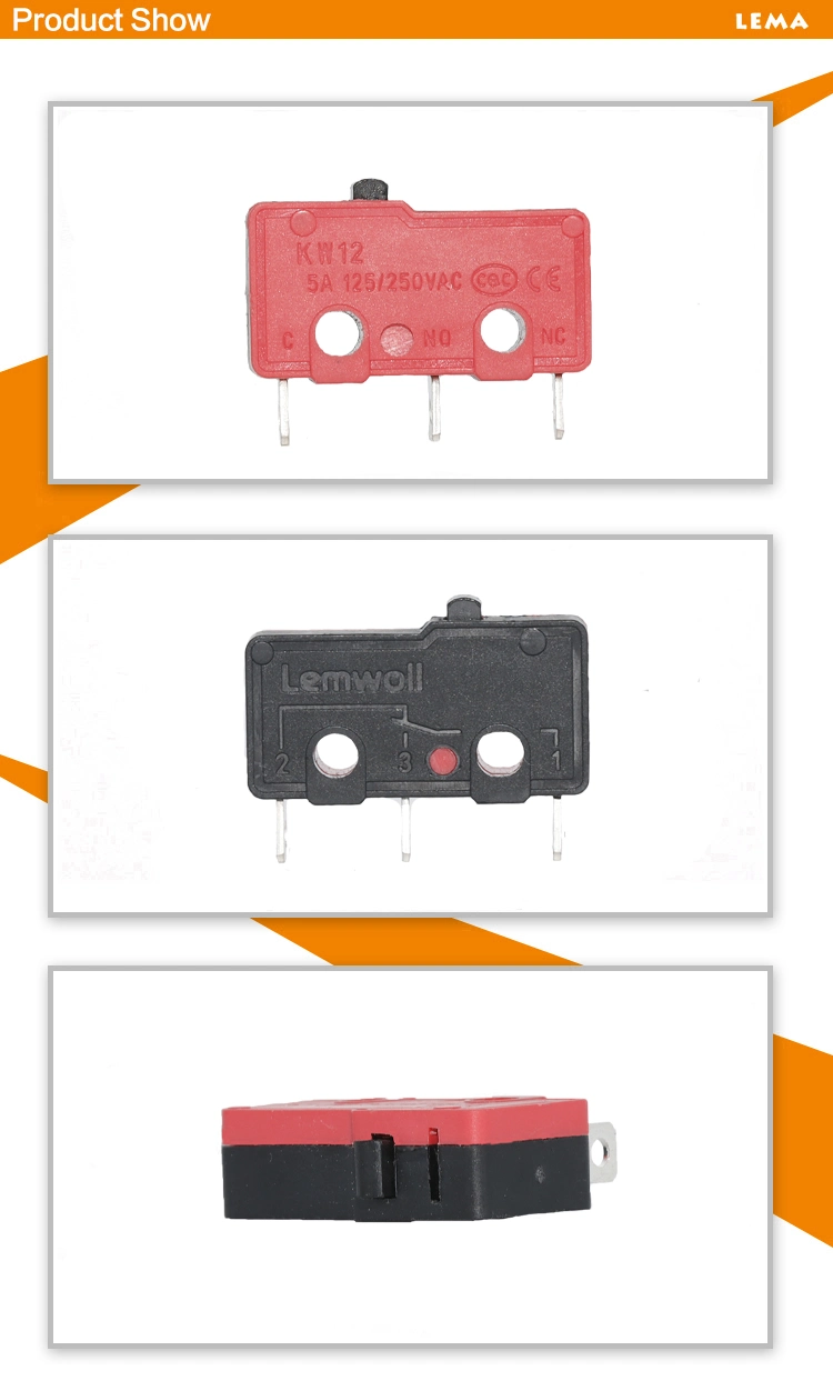 Lema Black and Red Kw12-0 Mini Micro Switch