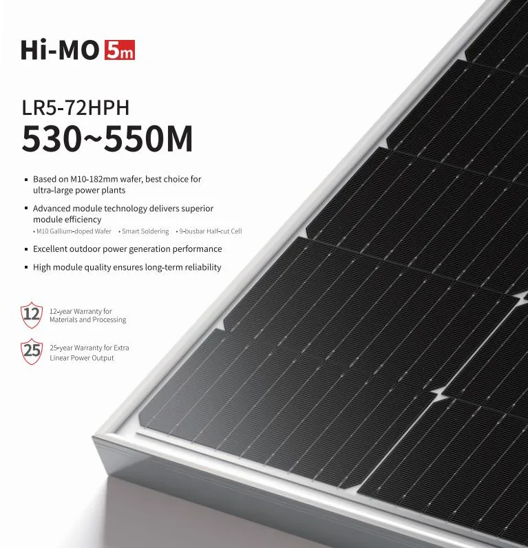 Longi 525W 530W 535W 540W 545W 550W 560W Solar Electric Panels Europe Warehouse