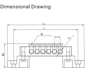 Copper Neutral Links Bus Bar DIN Rail Connecting Copper Terminal Block for DIN Rail