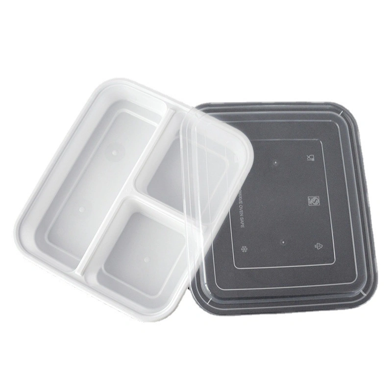 Factory Direct Sales Disposable Food Container Plastic 3-Compartment Light Food Box (DB-114)