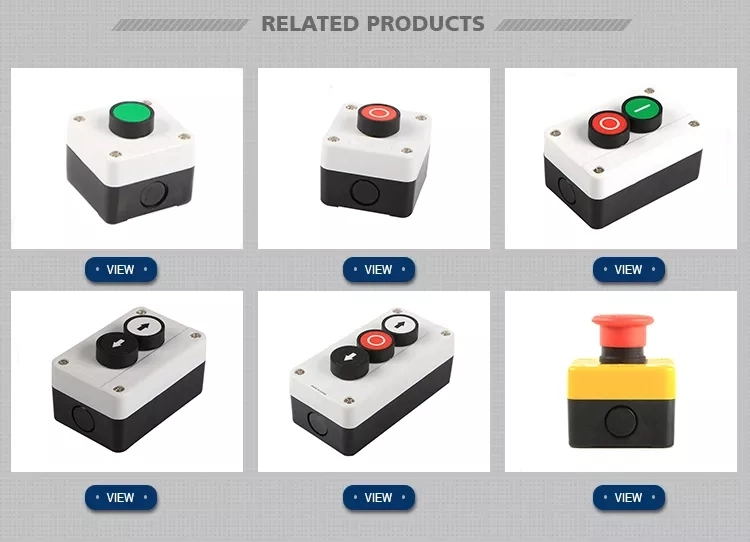 Plastic Waterproof IP54 600V Electric Push Button Switch Enclosure Single Hole Button Control Box