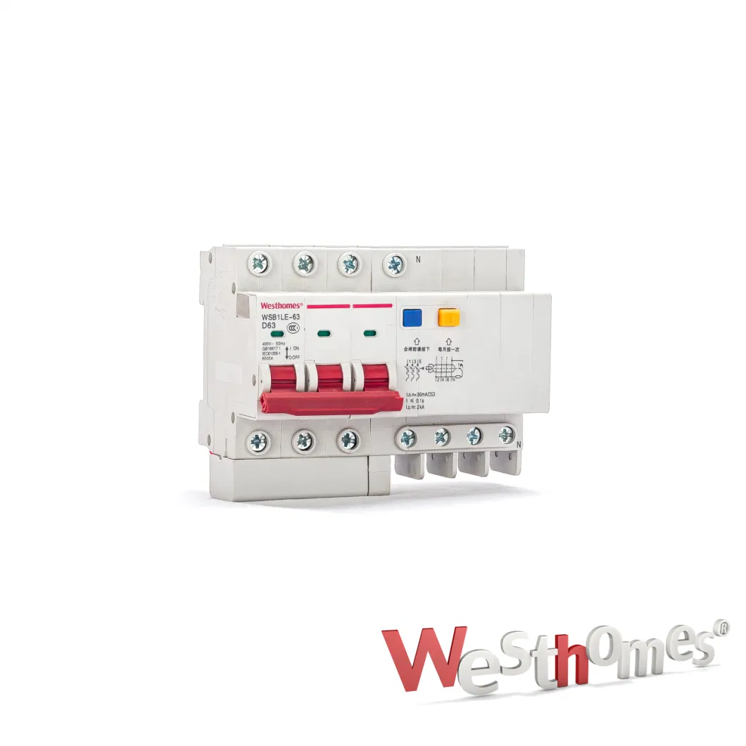 Leakage Protection Circuit Breaker AC Breaking Capacity 6-10ka High Cost Performance ELCB MCB