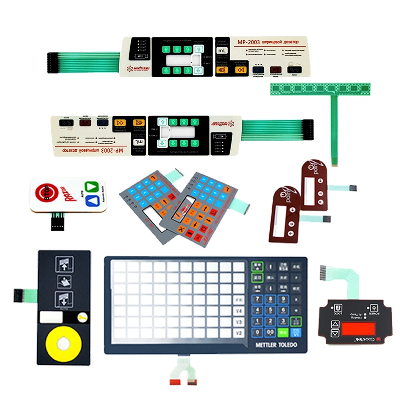 Pet Membrane Switch Panel Board Keypad with Adhesive Epoxy Sticker