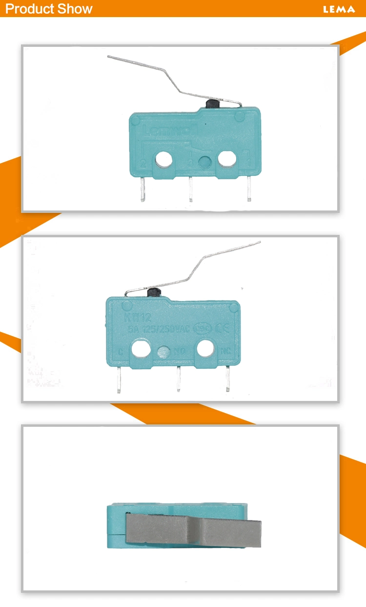 Kw12-4 Bent Lever Subminiature Actuator Micro Switch