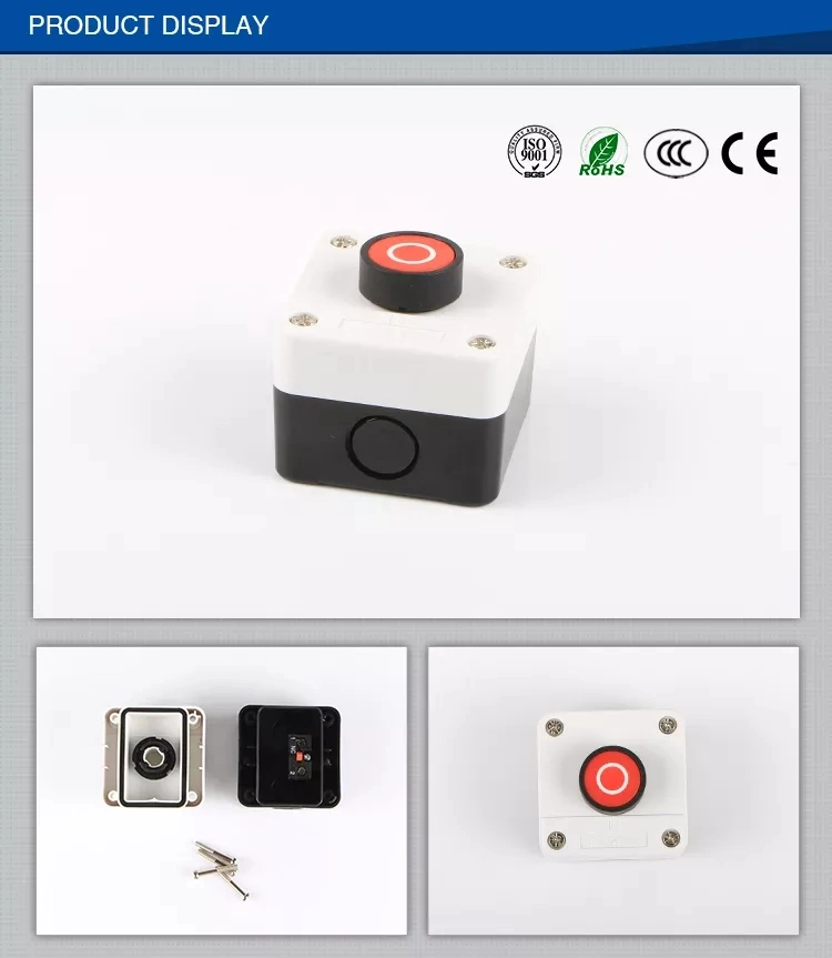 Plastic Waterproof IP54 600V Electric Push Button Switch Enclosure Single Hole Button Control Box