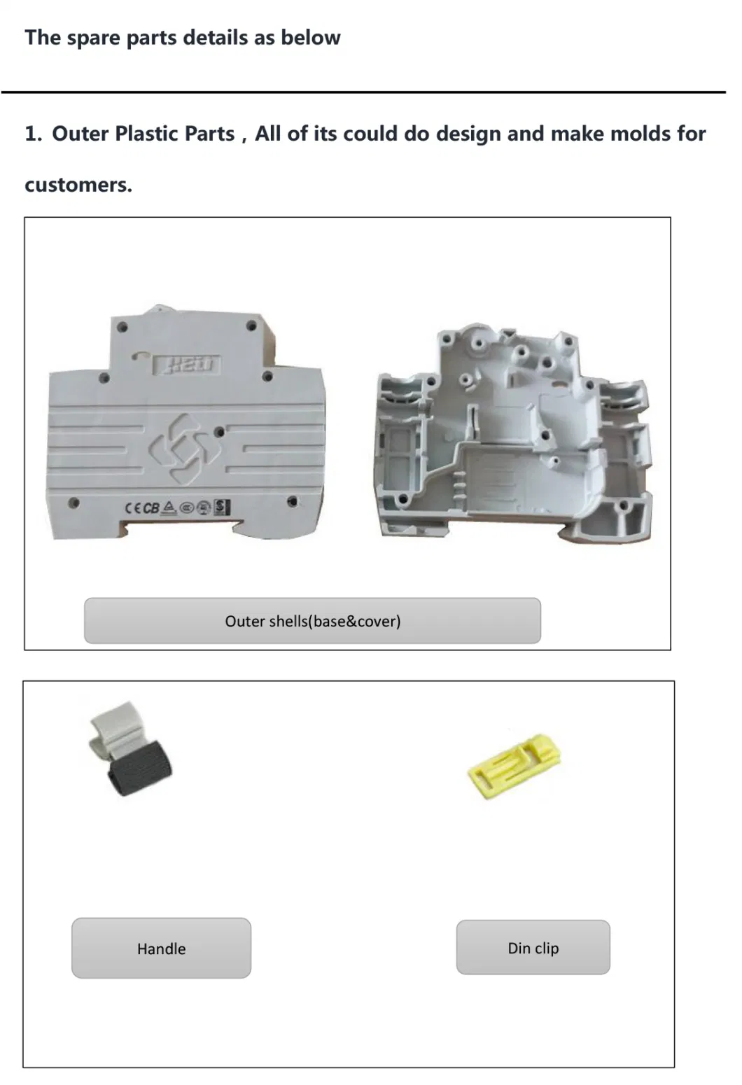 Jieli Scm Miniature MCB Spare Parts Kkdac DC DIN Rail 6ka Circuit Breaker 63A 80A 100A 125A for Circuit Breaker SKD