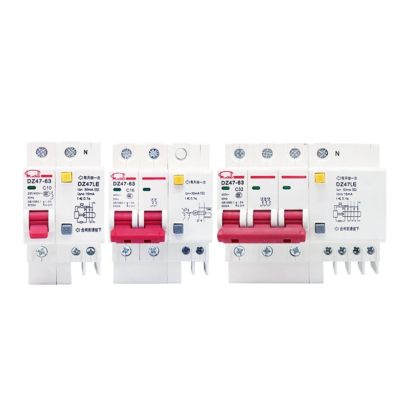 Factory 20A 32A Gwiec Plug-in Electronic Type RCBO Breakers ELCB Dz47le