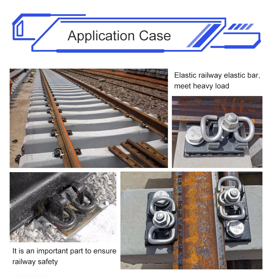 Railroad Fastening Crane Rail Clips Elastic Rail Clip for Railway Fasteners