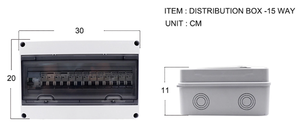 High Quality IP67 15way Panel Wall dB Electrical Distribution Box Factrory Price