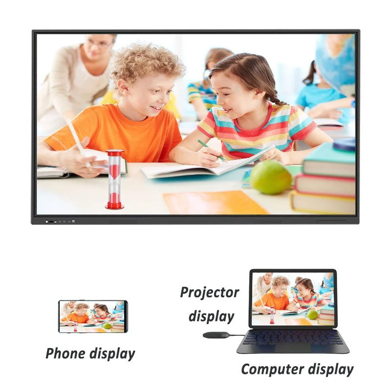 110 Inch Built-in Camera Microphone Wireless Projection Multi Touch Screen Digital Electronic White Board Interactive Flat Panel for Classroom &amp; Meeting