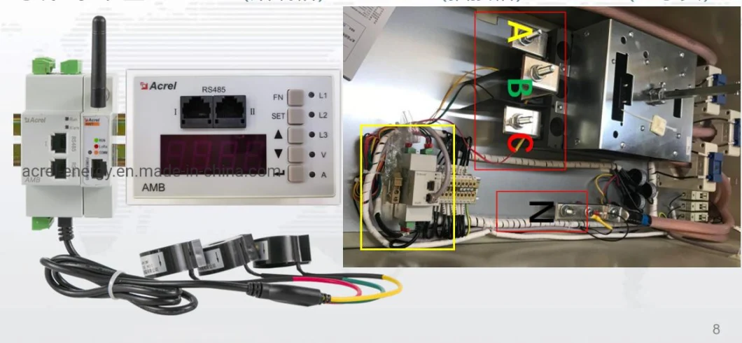 Track Busway Monitoring Plug-in Power Meter with Zero Distribution Panel for IDC