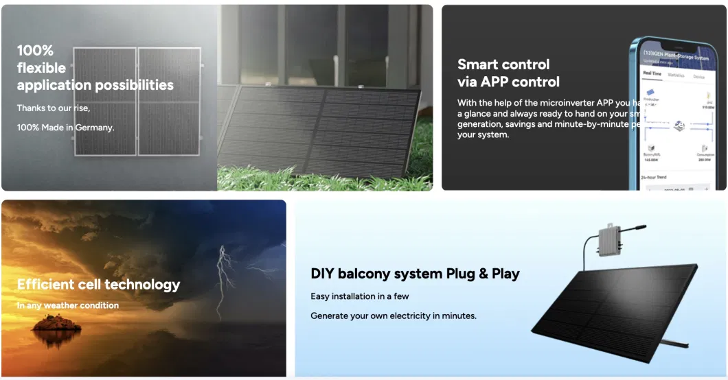 Solar Panels with Micro Inverters Built in 1000W