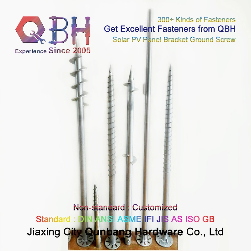 Qbh Customized Hot Dipped Post Anchor Support Supporting Bracket Stand Rack Galvanized Ground Screw Mounting