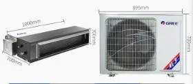 Slim Duct High Esp Fan Coil Indoor Units Heat Pum