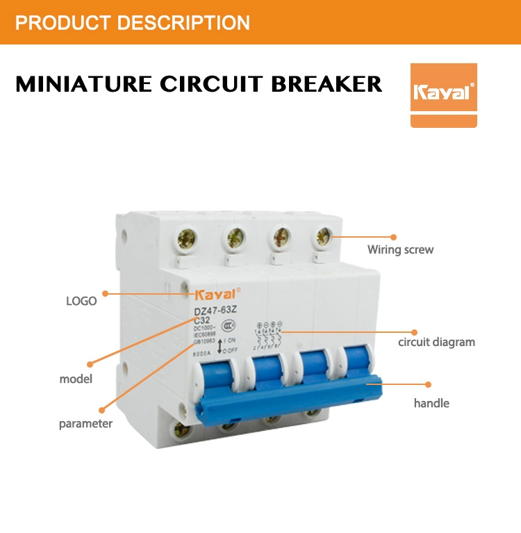 Free Sample C45 Dz47-63 Mini Miniature Circuit Breaker Manufacture