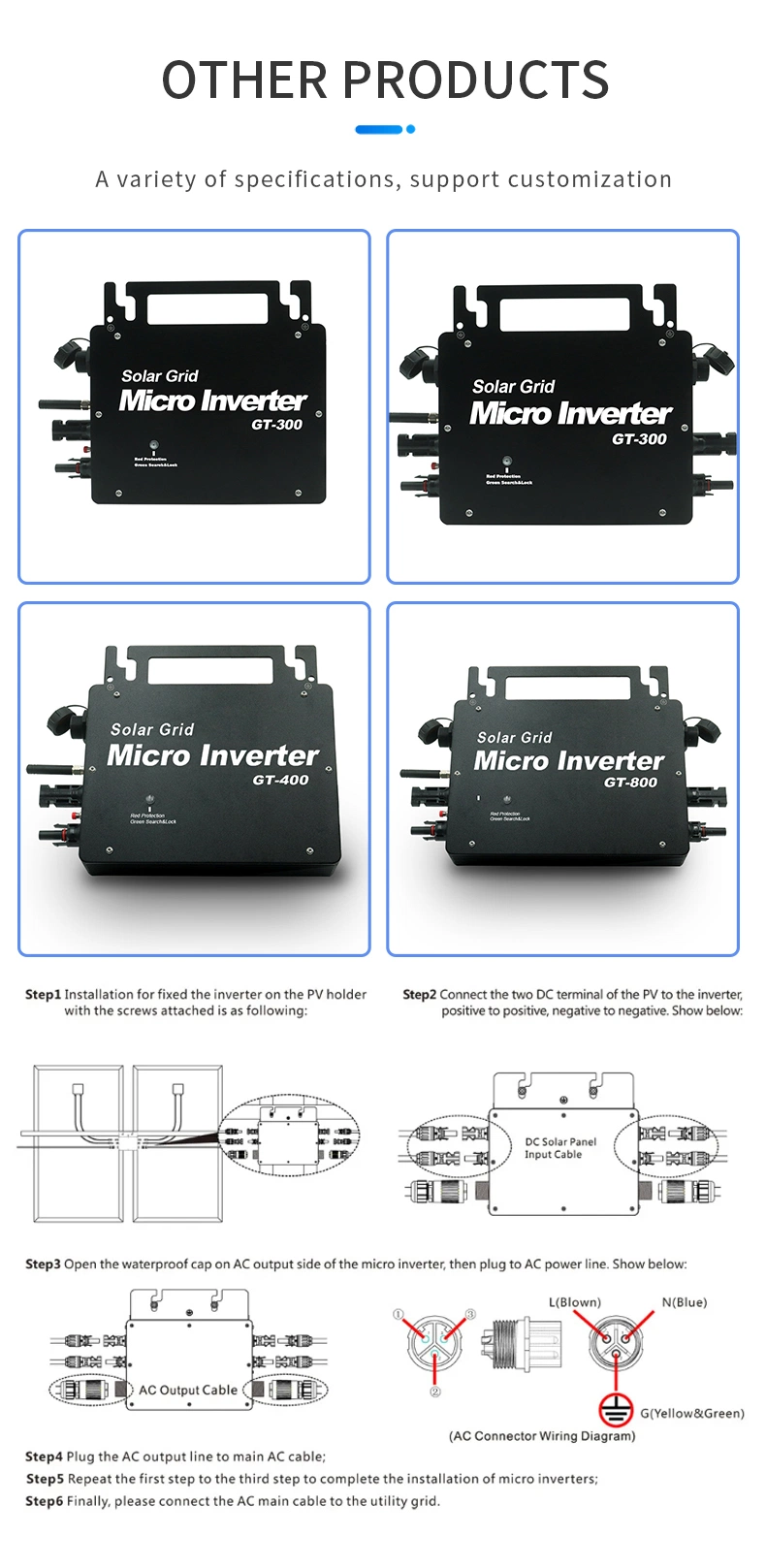 Hot New Products Micro Grid Tie Inverter Solar Price Solar Panels with Built in Micro Inverters Solar Grid Micro Inverter