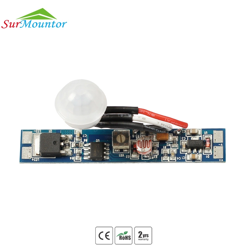 Lss002 12V DC Mini LED Light PIR Motion Sensor with Light Sensor Switch