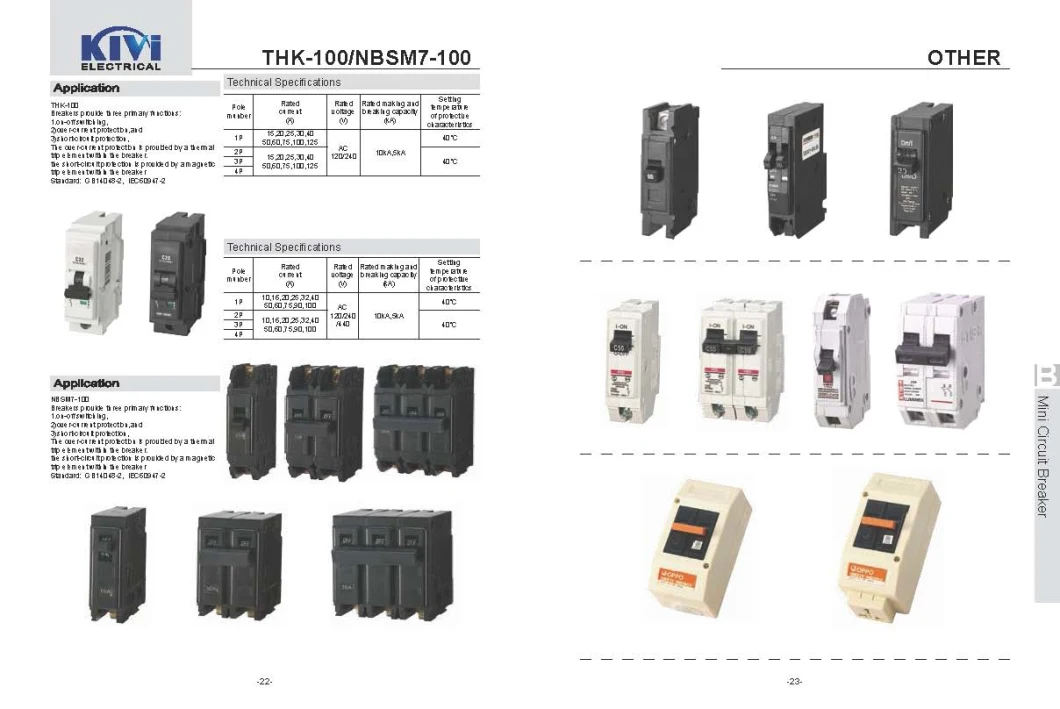 Nc100h Mini Circuit Breaker, Main Breaker