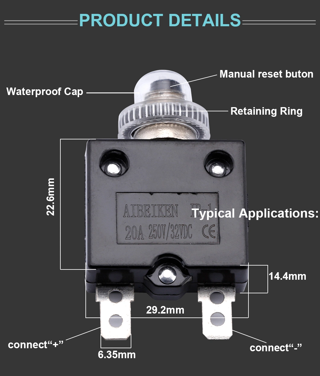 Ksd-9700 80c Normal Closed Ceramic Thermal Protector 5A/250V Temperature Controlled Switch
