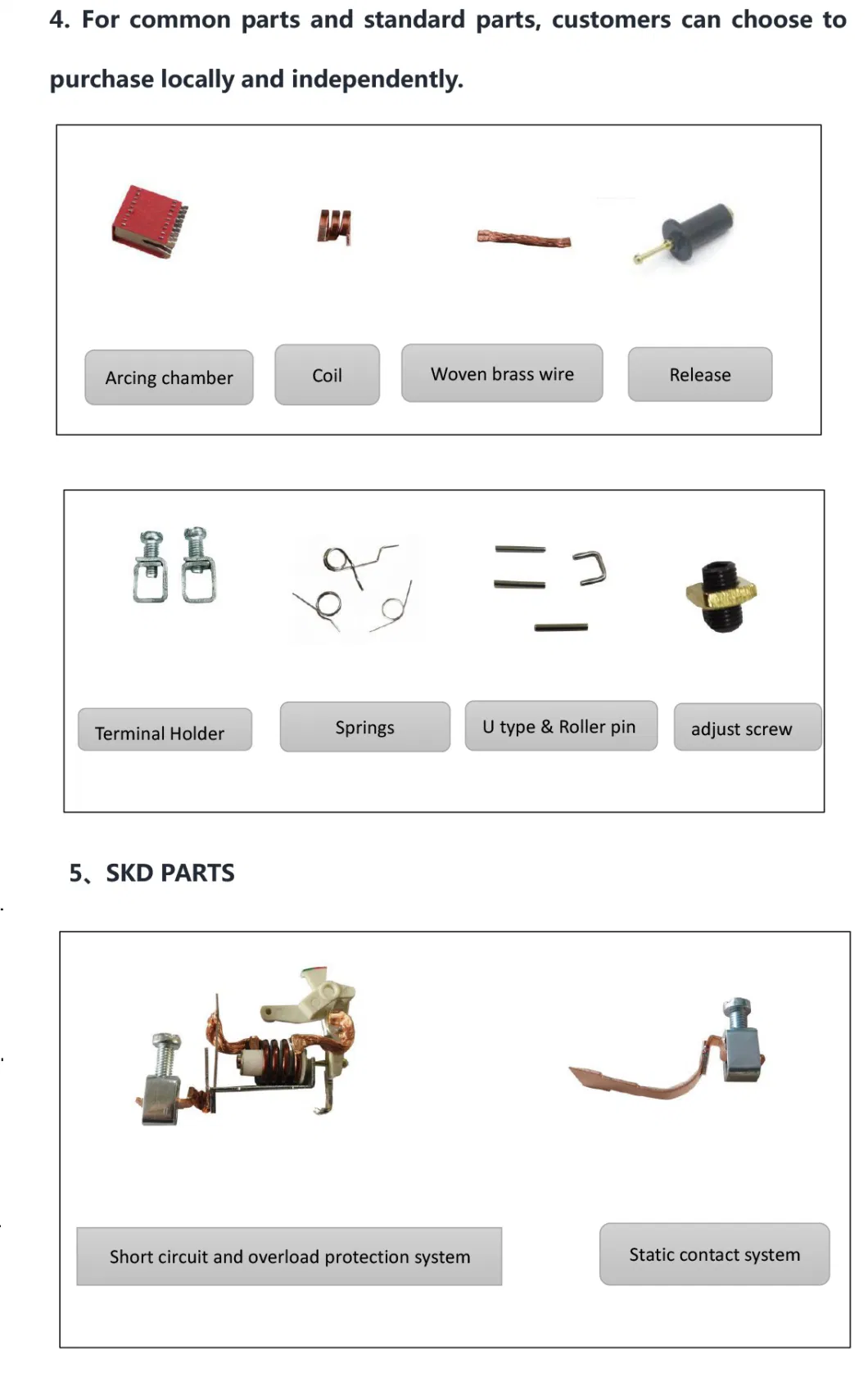 Jieli Scm Miniature MCB Spare Parts Kkdac DC DIN Rail 6ka Circuit Breaker 63A 80A 100A 125A for Circuit Breaker SKD