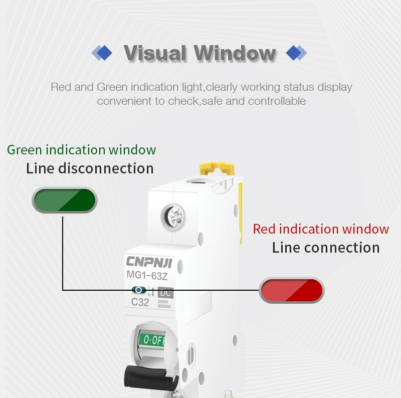 15A 1p 250V Low Voltage DIN Rail Mounted Miniature Air Circuit Breaker Suitable for Solar Panels Grid System DC MCB