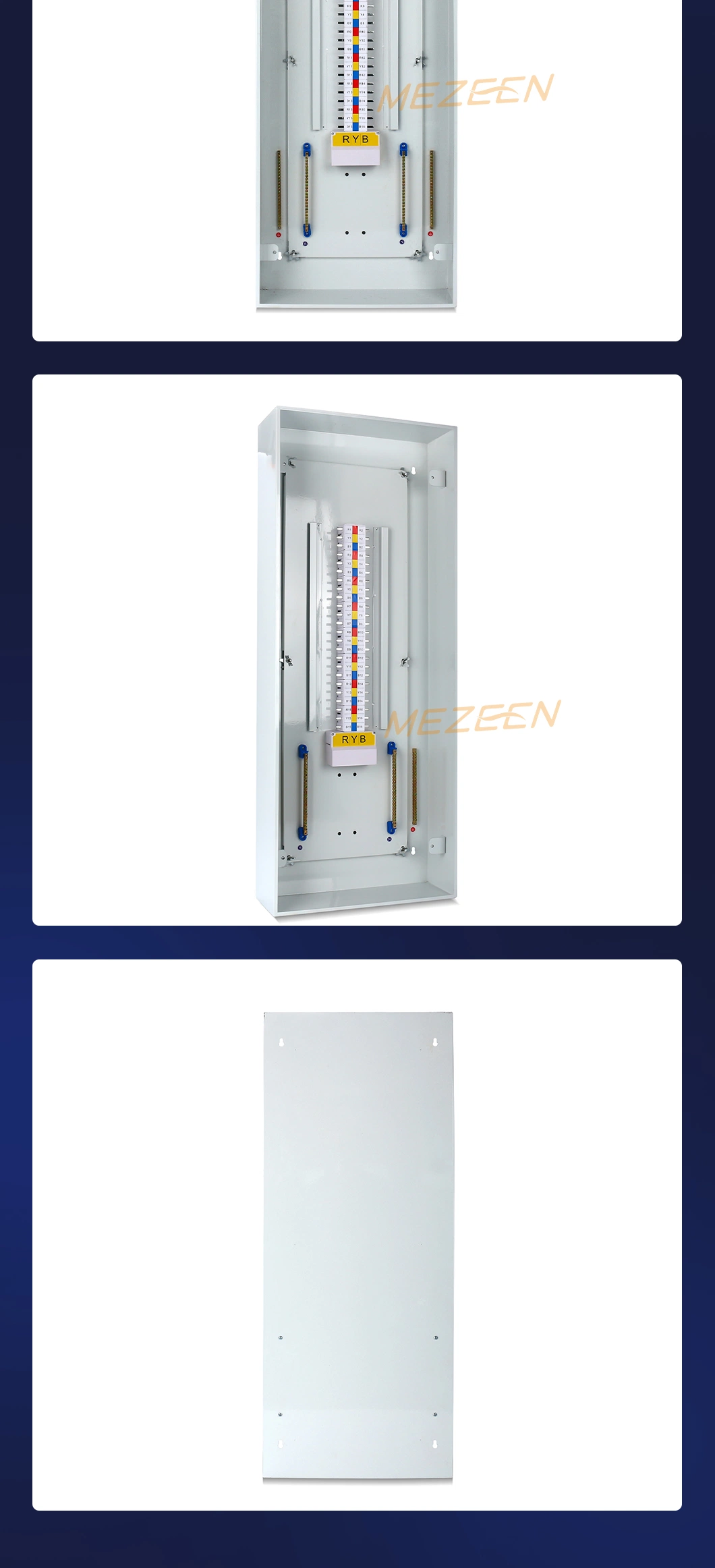 New Arrival Tpn Series 4 /6/8/12 Way 1.2mm Thickness Cold-Rolled Steel Customized Metal Cabinet IP65 Distribution Box