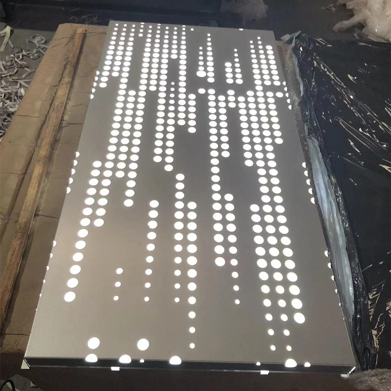 Pop Custom Aluminum LED Lighting Perforated Design Metal Ceiling Panel