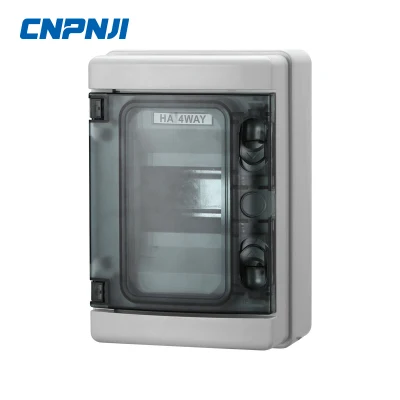 Наружный водонепроницаемый ливень Ha 4~24way IP65 PC Plastic Electrical Распределительная коробка, установленная на распределительной панели коммутальной коробки MCB