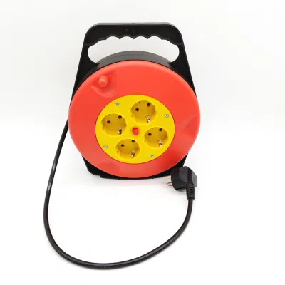  Ес тип кабеля Mini мотовила 10м 4 гнезд контактов 2500W-3680W 10-16a/ 250V электрический втягивающийся удлинительный шнур мотовила переключателем
