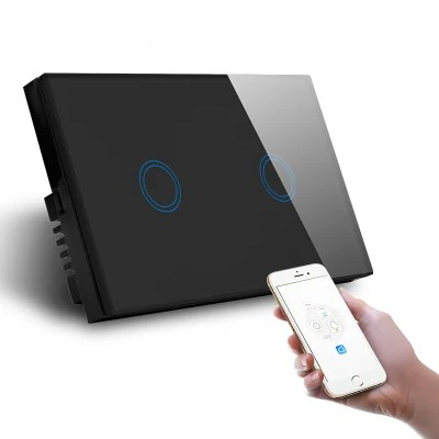  Электрические Tuya WiFi 2 токопроводящей дорожки Icd сенсорный экран управления шторки Zigbee Smart переключатель
