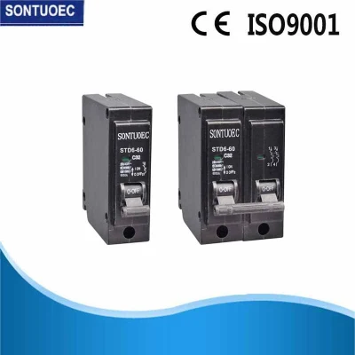  Миниатюрный автоматический выключатель Sontuoec Black Color от 1p до 4pole 6ka MCB