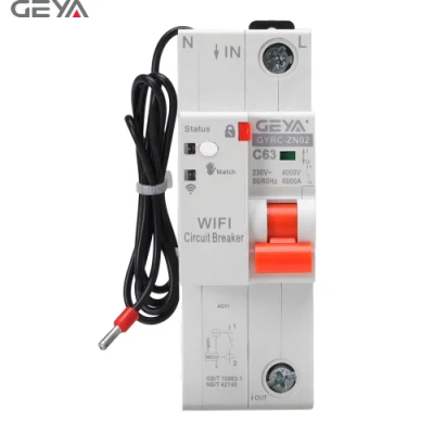 Geya Gyrc-Zn01 2p/32A Автоматический выключатель WiFi Smart Tuya однофазный Миниатюрный автоматический выключатель дистанционного управления на DIN-рейке Модульный MCB