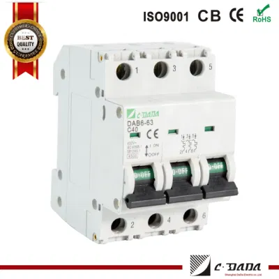6KA MCB6-63 DAB дома прерыватель цепи с маркировкой CE Сертификат CB