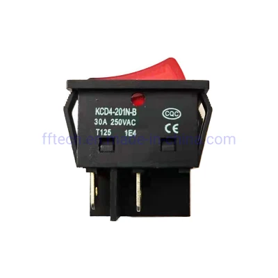  Китай производитель высокий ток 35A 30A Kcd4 Dpdt on-off нажмите переключатель питания загорится красный светодиод кулисного переключателя освещения