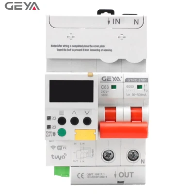 Geya Gyrc-Zn01 2p/32A Автоматический выключатель WiFi Smart Tuya однофазный Миниатюрный автоматический выключатель дистанционного управления на DIN-рейке Модульный MCB