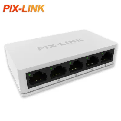  Пластиковый корпус pix-Link Mini Ethernet 5 порт 10/100Mbps Сетевой коммутатор WiFi для домашнего офиса