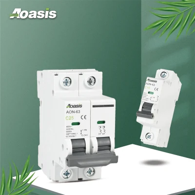 Aoasis Aon-63 Dz47 2p 2-контактный прерыватель цепи MCB Micro Миниатюрный мини-автоматический выключатель