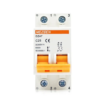  2P47-63 MCB Dz 1A 2 A 3 A 4 A 5 A 6 A 10A 16A 20A 32A 40A 50A 63A тока 500V 1000V DC мини-прерыватель цепи