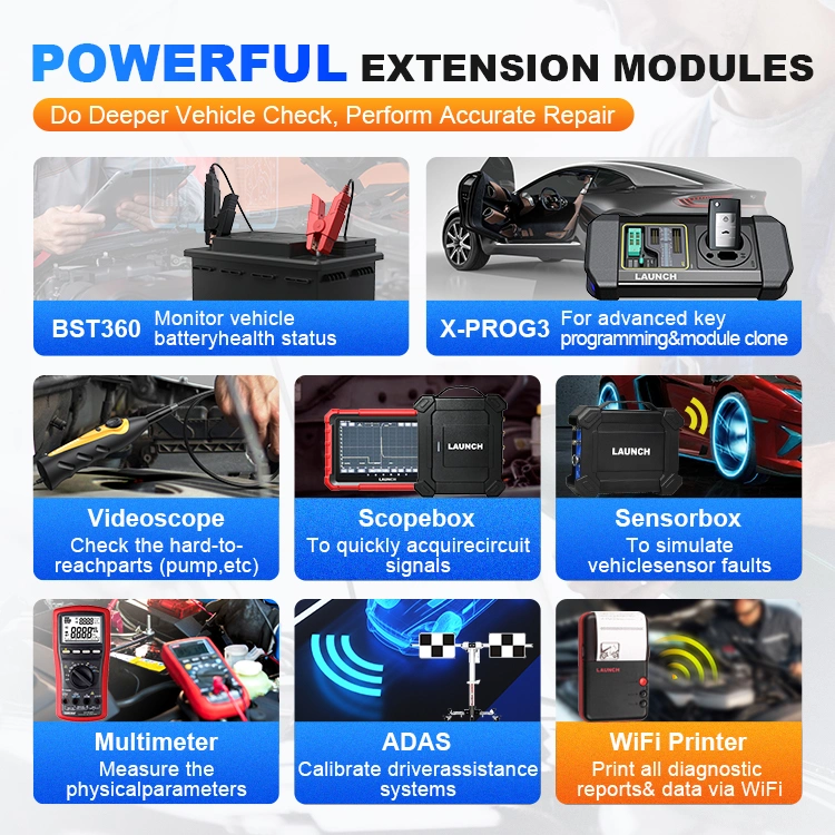 Launch X431pros X431 Pros Elite OBD X-431 Euro PRO Automotive Diagnostic Scanner Cable Box for Car