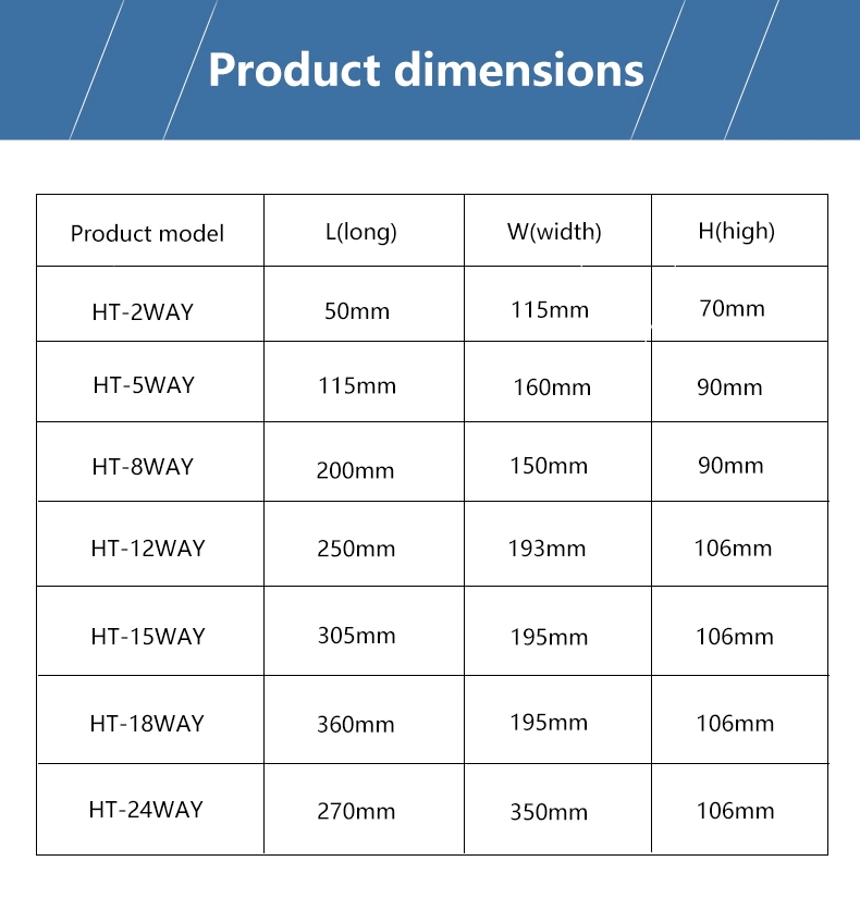 Zoii Brand Outdoor Waterproof Plastic MCB Distribution Box dB Box Electrical Power Distribution Box