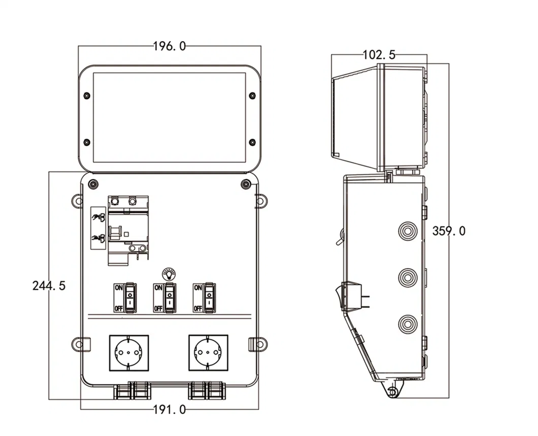 Ready Board for Nigeria Grid Power Supply Distribution Board with Bulkhead LED Light Connect with Transformer