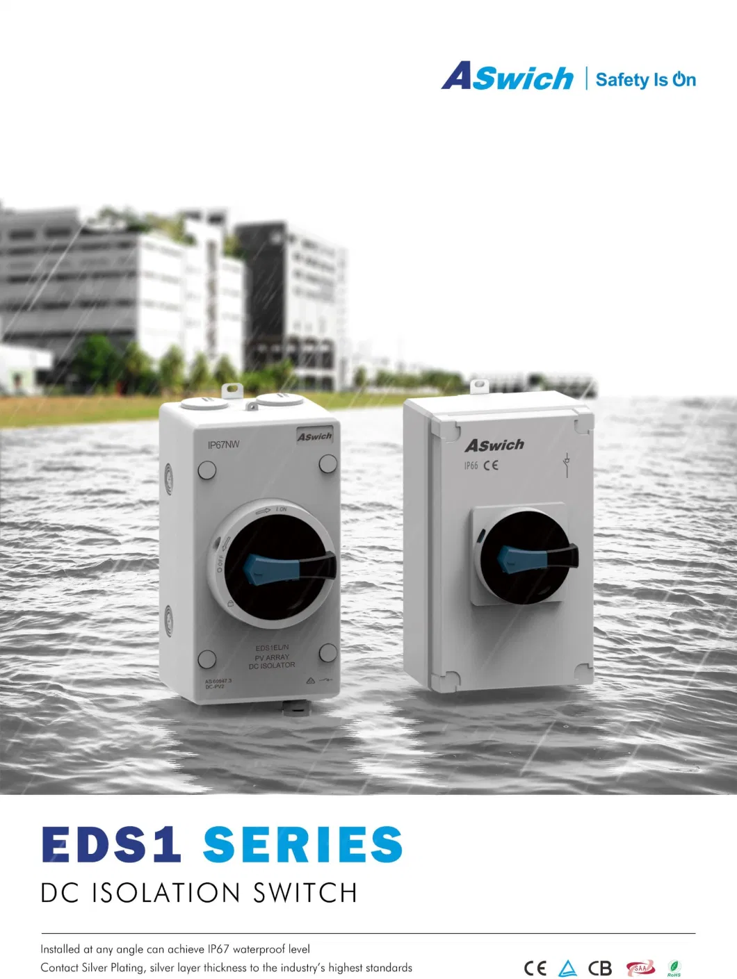 Main Switch Eds1EL 1000V 16A 4p 2MPPT IP66 Enclosure Box Outdoor