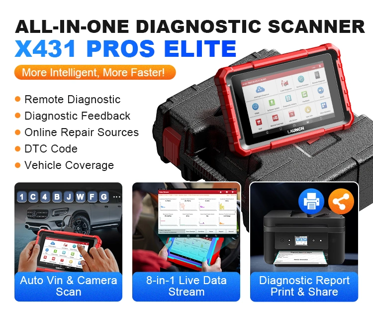 Launch X431pros X431 Pros Elite OBD X-431 Euro PRO Automotive Diagnostic Scanner Cable Box for Car