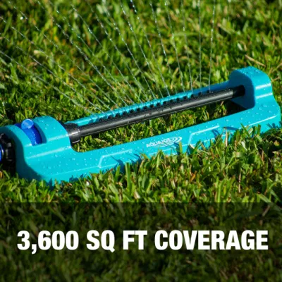  Promotion Metal Base Oscillating Adjustable Spray 3600-Square Foot Coverage Garden Sprinkler