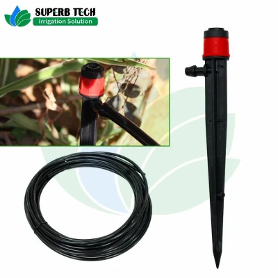 Garden Sprinkler Plastic Adjustable Dripper Bubbler on Stake