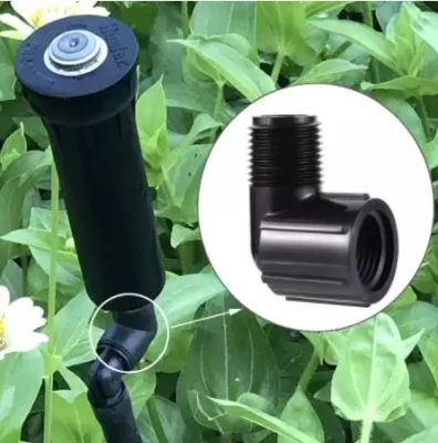  Agricultural Garden Irrigation 1/2&quot; Internal and External Thread 90 Degree Elbow Connector Pop-up Sprinkler Connector Adapter