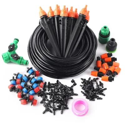 5/10/15/20/25/30/40m DIY Automatic Micro Drip Atomization Irrigation System Garden Irrigation Spray Watering Kit