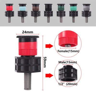  360 Degree Adjustable Swivel Diffuser Nozzle Garden Lawn Pop up Sprinkler Replacement Nozzle