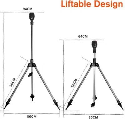  Long Range Easy Farm Garden Splash Watering Tripod Stand Adjustable Arroseur Upright Sprinkler