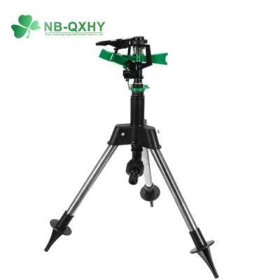Plastic 360 Degree Impact Garden Water Gun Tripod Irrigation System Equipment Spray Sprinkler